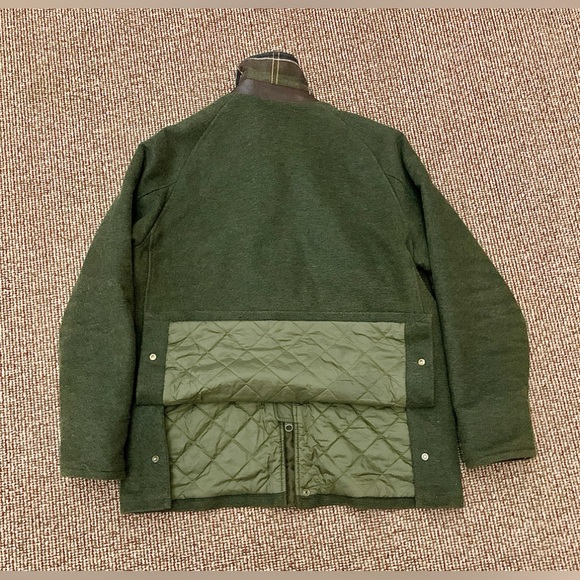 Men’s XL Green Wool BARBOUR Classic Tartan Lined Corduroy Collar Jacket - Picture 5 of 14